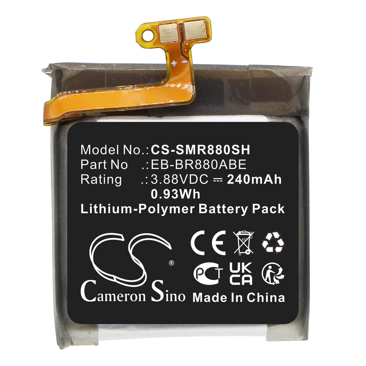 3.88v, Li-polymer, 240mah, Smartwatch battery Fits Samsung, Galaxy Watch 4 40mm, Galaxy Watch4 Classic 42mm, 0.93wh Smartwatch Cameron Sino Technology Limited