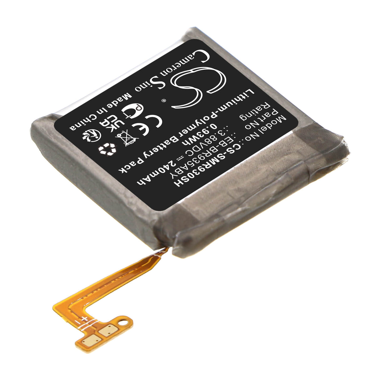 3.88V, Li-Polymer, 240mAh, Smartwatch battery fits Samsung, Eb-br935aby, Galaxy Watch 6 40mm, Sm-r930, 0.93Wh Smartwatch Cameron Sino Technology Limited