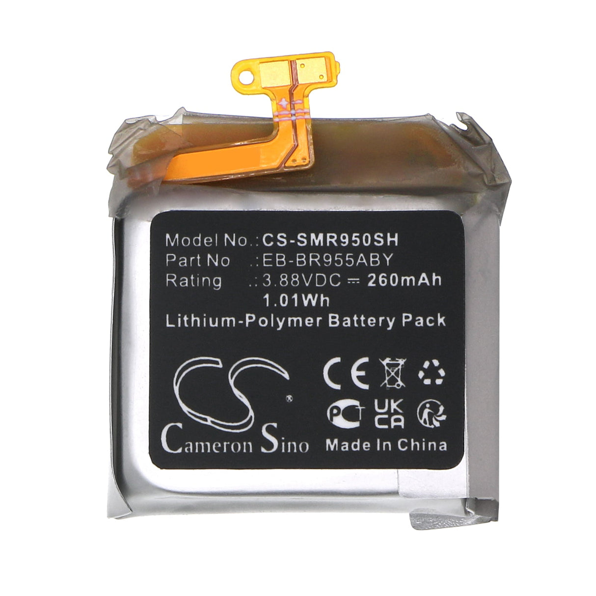 3.88V, Li-Polymer, 290mAh Smartwatch Battery fits Samsung, Galaxy Watch 6 Classic 43mm, Sm-r950, 1.13Wh Smartwatch Cameron Sino Technology Limited