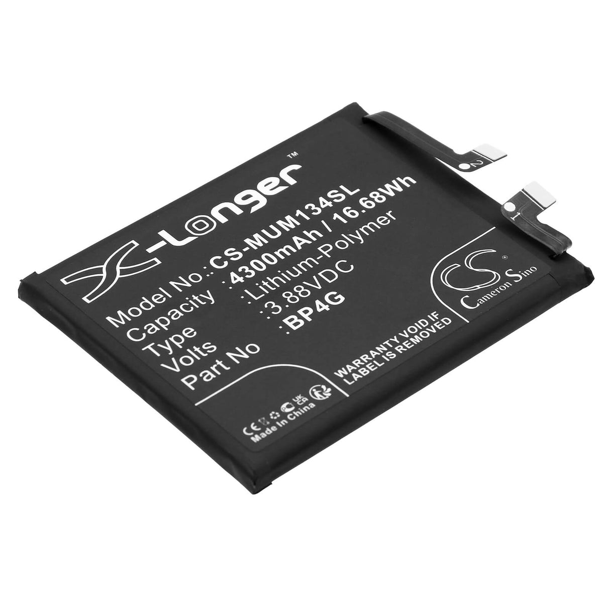 3,88V, Li-Polymer, 4300mAh, batterie de smartphone compatible avec Xiaomi, Bp4g, 2211133c, 2211133g, 16,68Wh Mobile, Smartphone Cameron Sino Technology Limited (Smartphone)