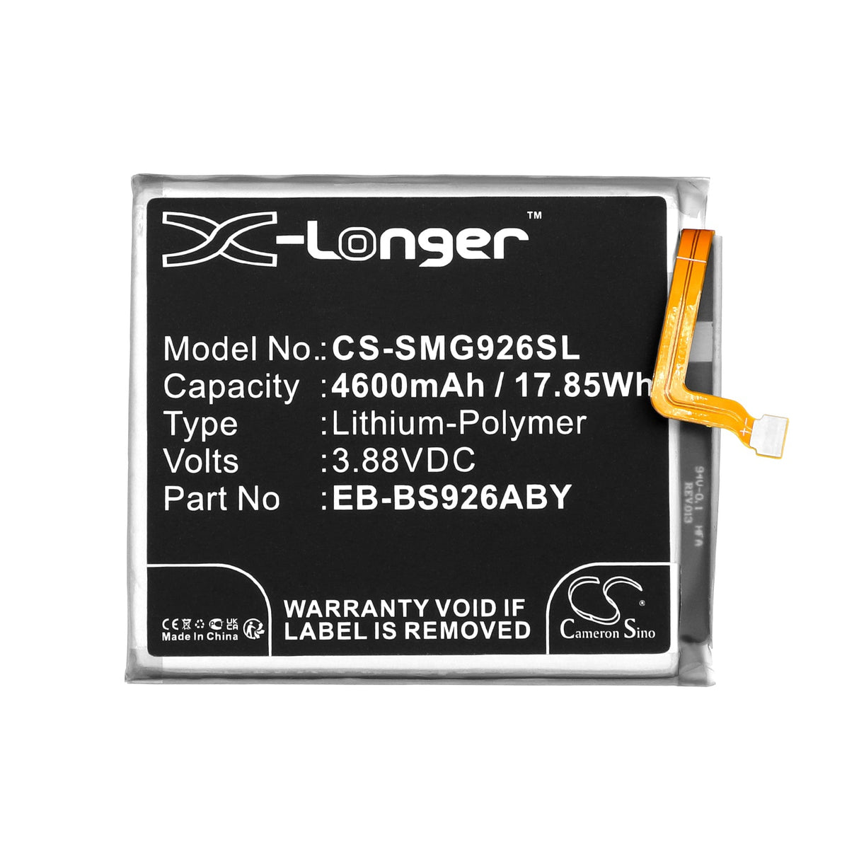 3,88V, Li-Polymer, 4600mAh, batterie de smartphone compatible Samsung, Eb-bs926aby, Galaxy S24 Plus, Galaxy S24+, 17,85Wh Mobile, Smartphone Cameron Sino Technology Limited (Smartphone)