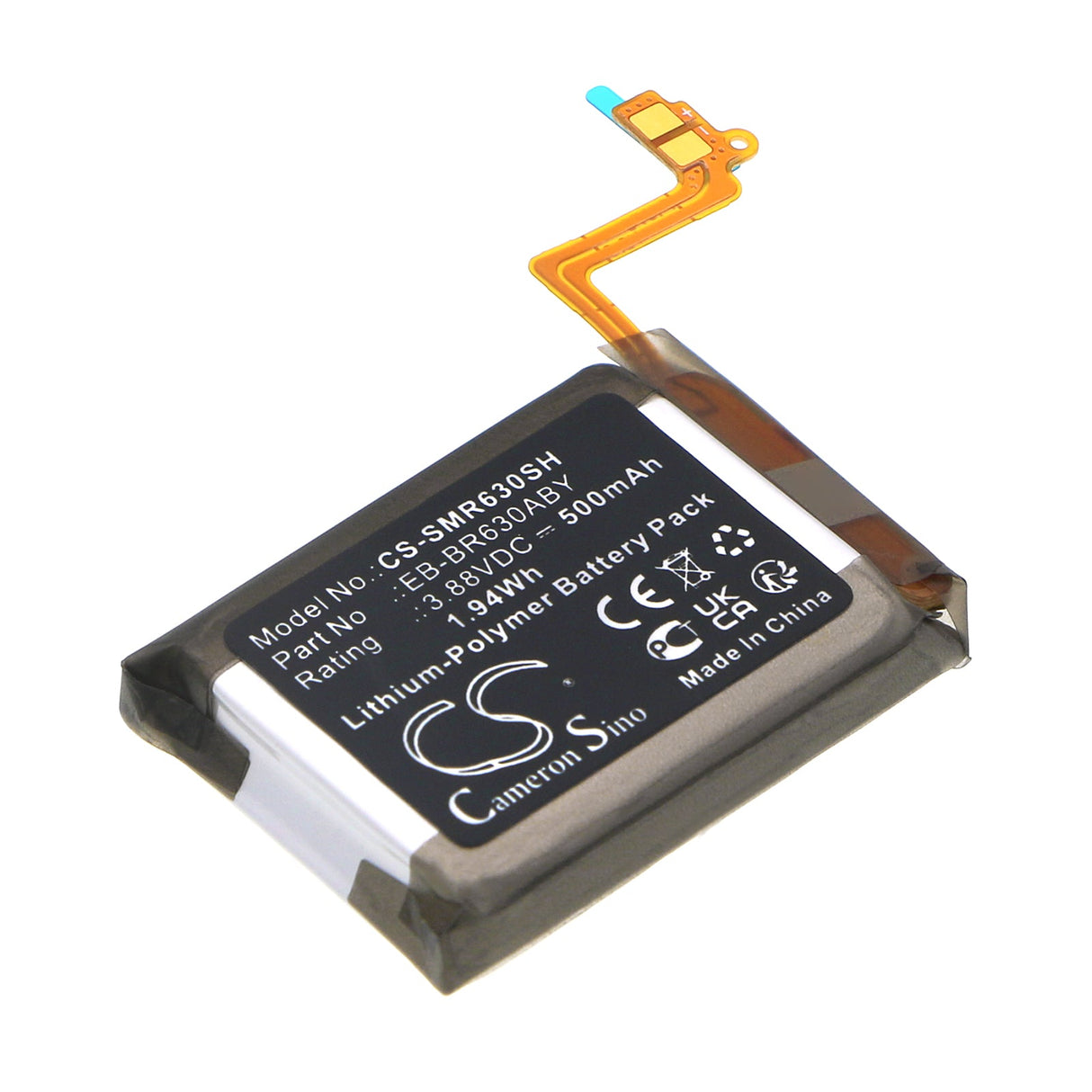 3.88V, Li-Polymer, 500mAh, Wireless Headset battery fits Samsung, Galaxy Buds 3 Pro, Sm-r630n, 1.94Wh Wireless Headset Cameron Sino Technology Limited