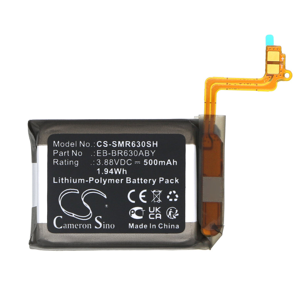 3.88V, Li-Polymer, 500mAh, Wireless Headset battery fits Samsung, Galaxy Buds 3 Pro, Sm-r630n, 1.94Wh Wireless Headset Cameron Sino Technology Limited
