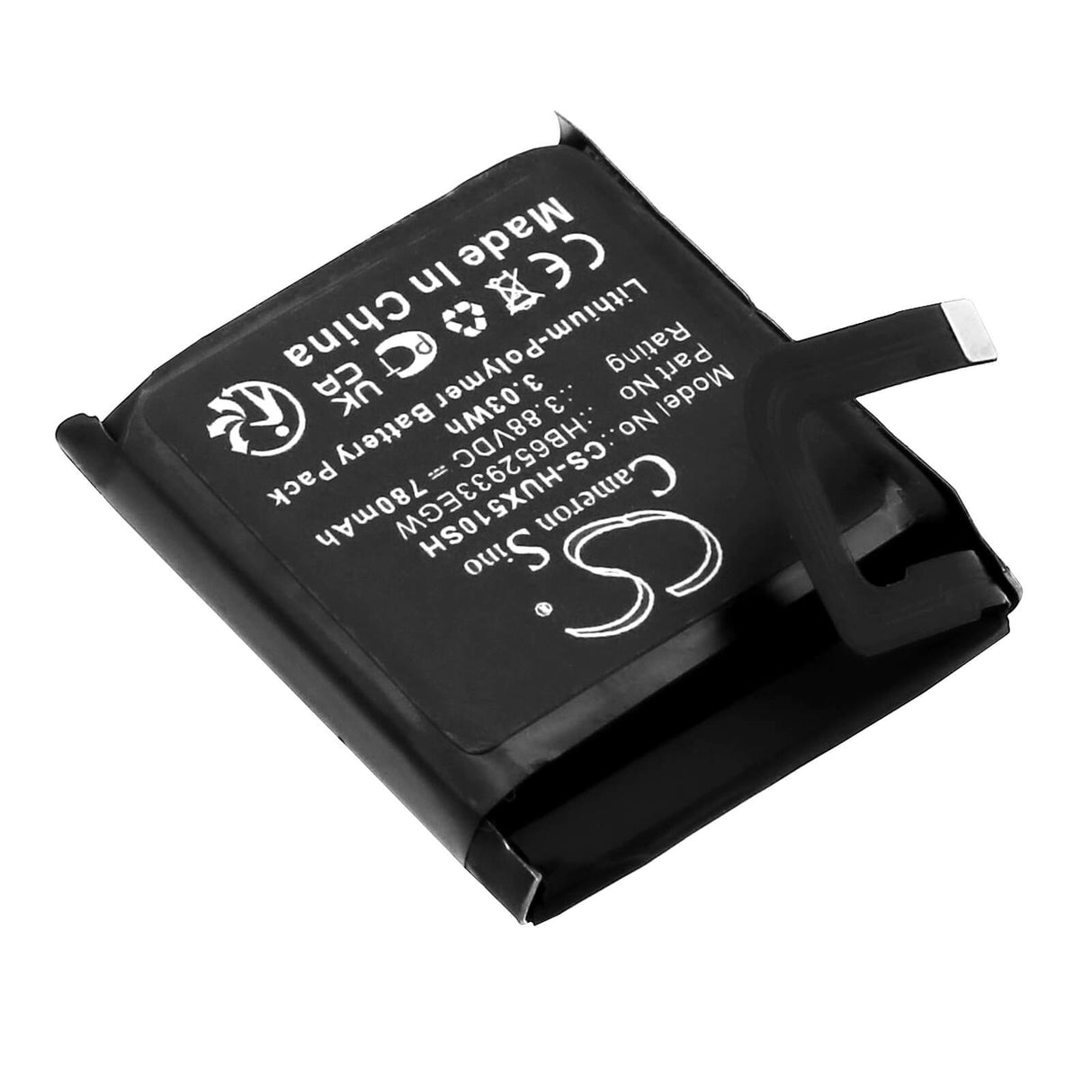 3,88V, Li-Polymer, 780mAh, batterie de montre intelligente convient à Huawei, Hb652933egw, Watch 5, Watch 5x, 3,03Wh Smartwatch Cameron Sino Technology Limited