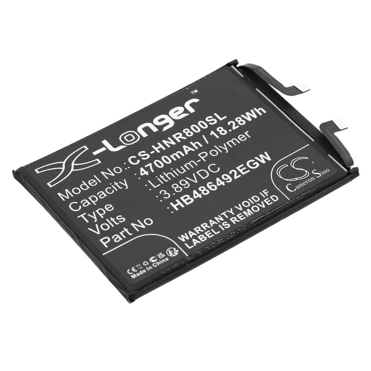 3.89V, Li-Polymer, 4700mAh, SmartPhone battery fits Honor, Hb486492egw, 80 Se, 18.28Wh Mobile, SmartPhone Cameron Sino Technology Limited (Smartphone)