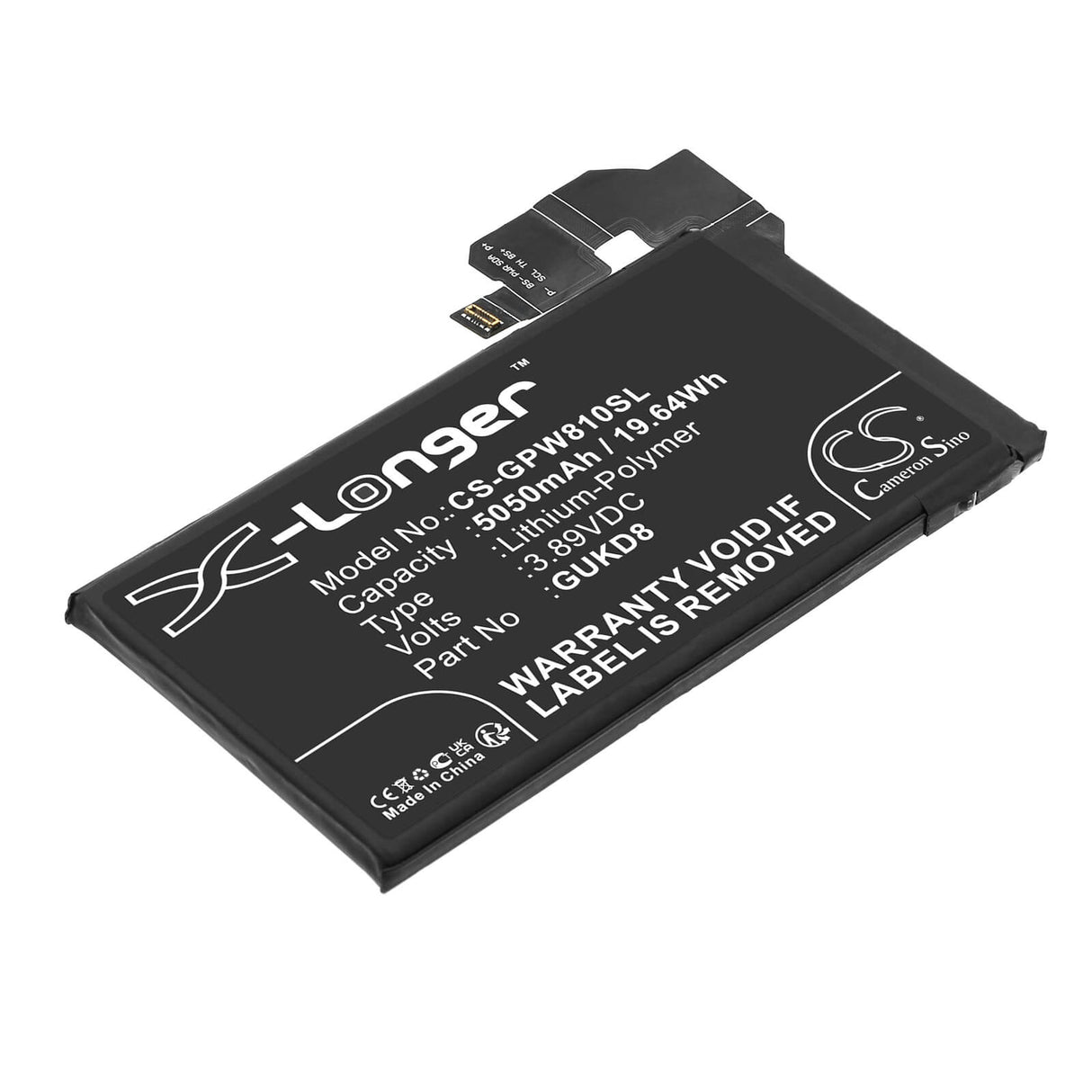 3.89V, Li-Polymer, 5050mAh, batterie de smartphone compatible avec Google, G949-00704-01, Gc3ve, Pixel 8 Pro, 19.64Wh Mobile, Smartphone Cameron Sino Technology Limited (Smartphone)