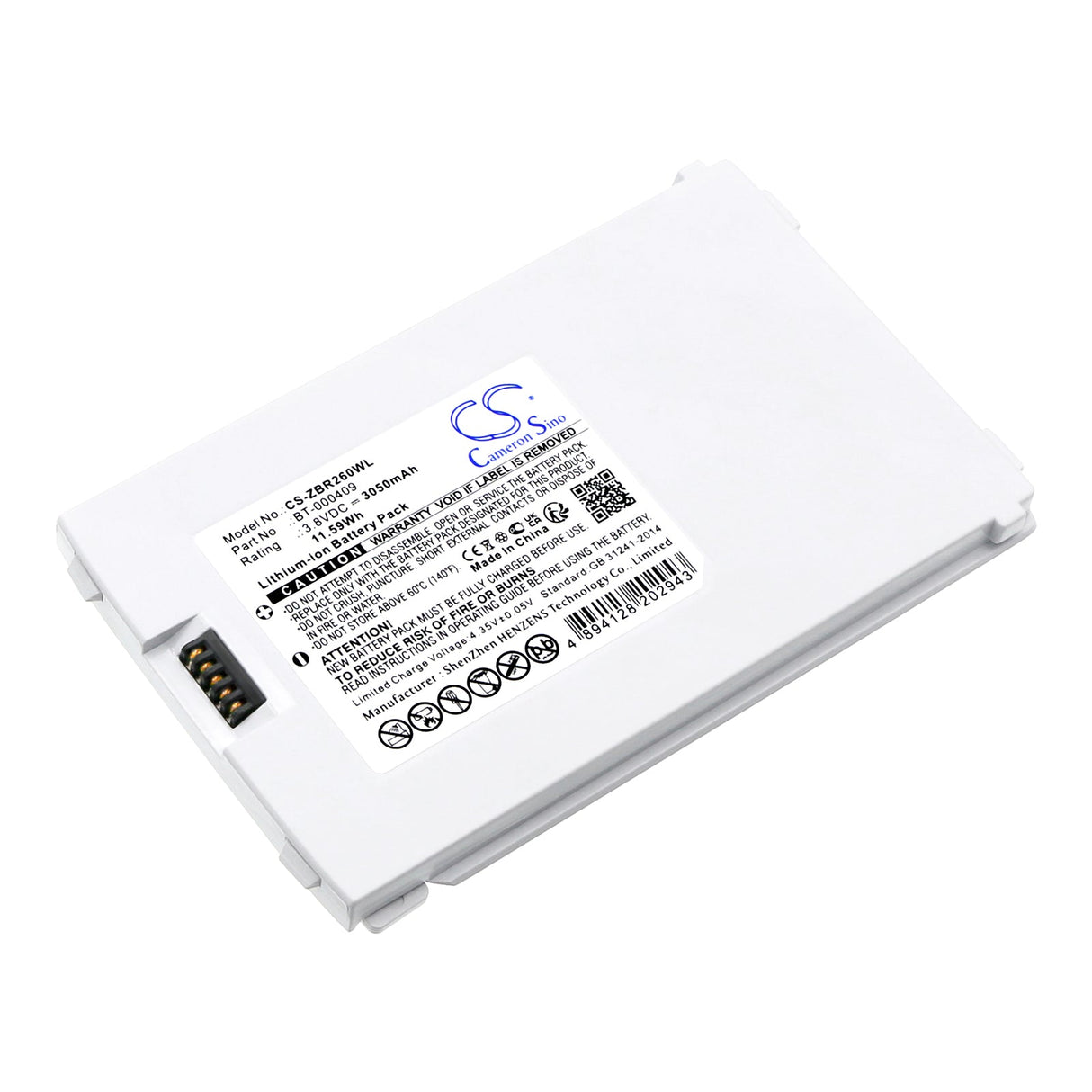 3.8v, Li-ion, 3050mah, Barcode scanner battery Fits Zebra Tc21, Tc210, 11.59wh Barcode Scanner Cameron Sino Technology Limited