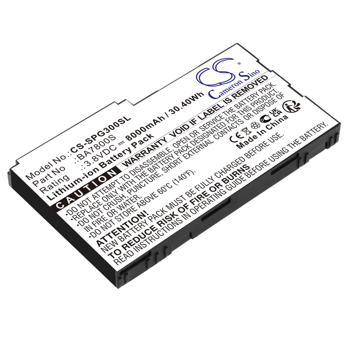 3.8v, Li-ion, 8000mah, Battery Fits Sonim Rs60, 30.40wh Equipment, Survey, Test Cameron Sino Technology Limited (Suspended)