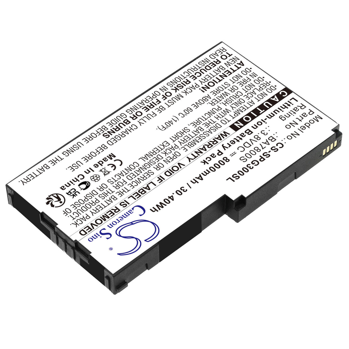 3.8v, Li-ion, 8000mah, Battery Fits Sonim Rs60, 30.40wh Equipment, Survey, Test Cameron Sino Technology Limited (Suspended)