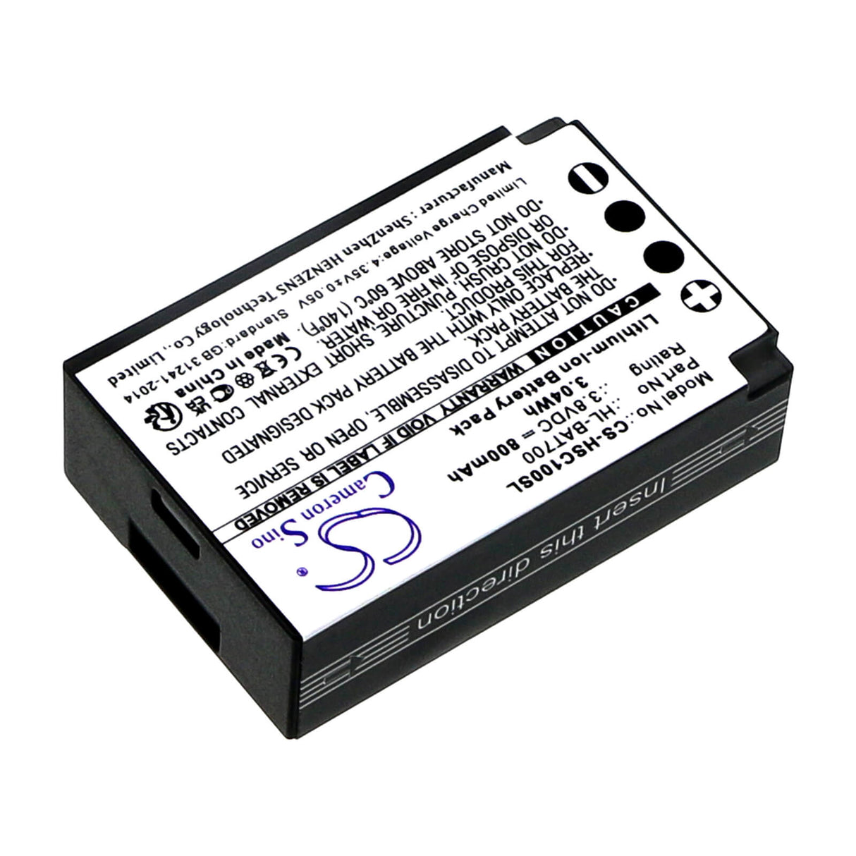 3.8V, Li-ion, 800mAh, Headset battery fits Hollyland, Hl-bat700, Solidcom C1, Solidcom C1 Pro, 3.04Wh Wireless Headset Cameron Sino Technology Limited