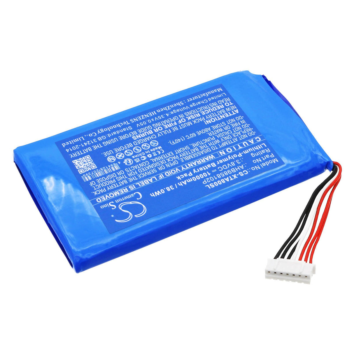 3.8V, Li-Polymer, 10000mAh Diagnostic Scanner Battery fits Xtool, A80 H6, A80 Pro Full System Car Scan T, 38.0Wh Diagnostic Scanner Cameron Sino Technology Limited