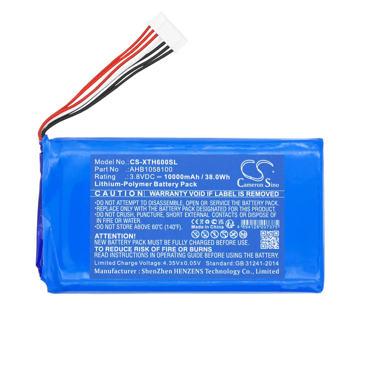 3.8V, Li-Polymer, 10000mAh Diagnostic Scanner Battery fits Xtool, Autopropad G2 Key Programmer 8, D8 Bt Scan Tools, 38.0Wh Diagnostic Scanner Cameron Sino Technology Limited