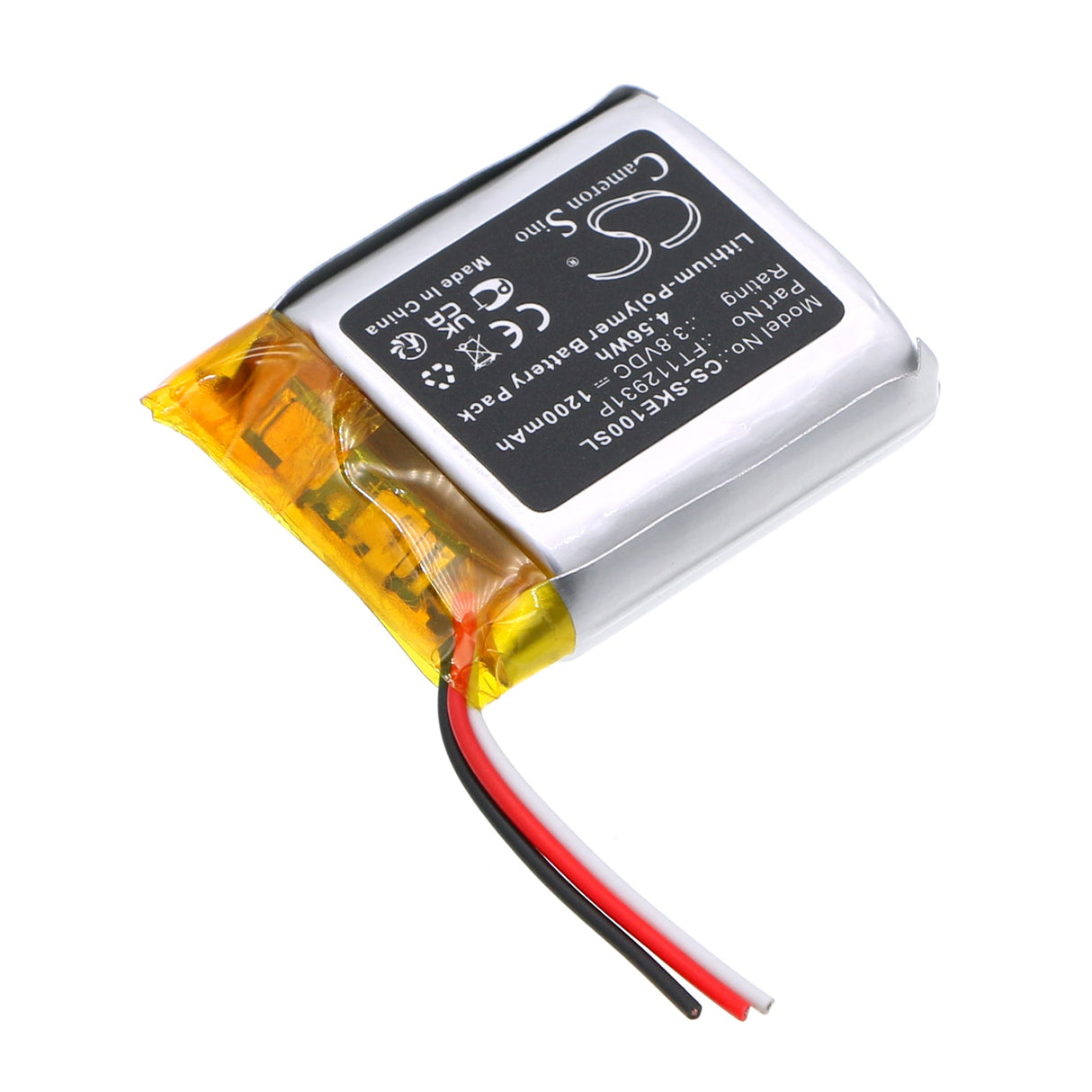 3.8v, Li-polymer, 1200mah, Headset Battery Fits Skullcandy Crusher Evo, 4.56wh Wireless Headset Cameron Sino Technology Limited