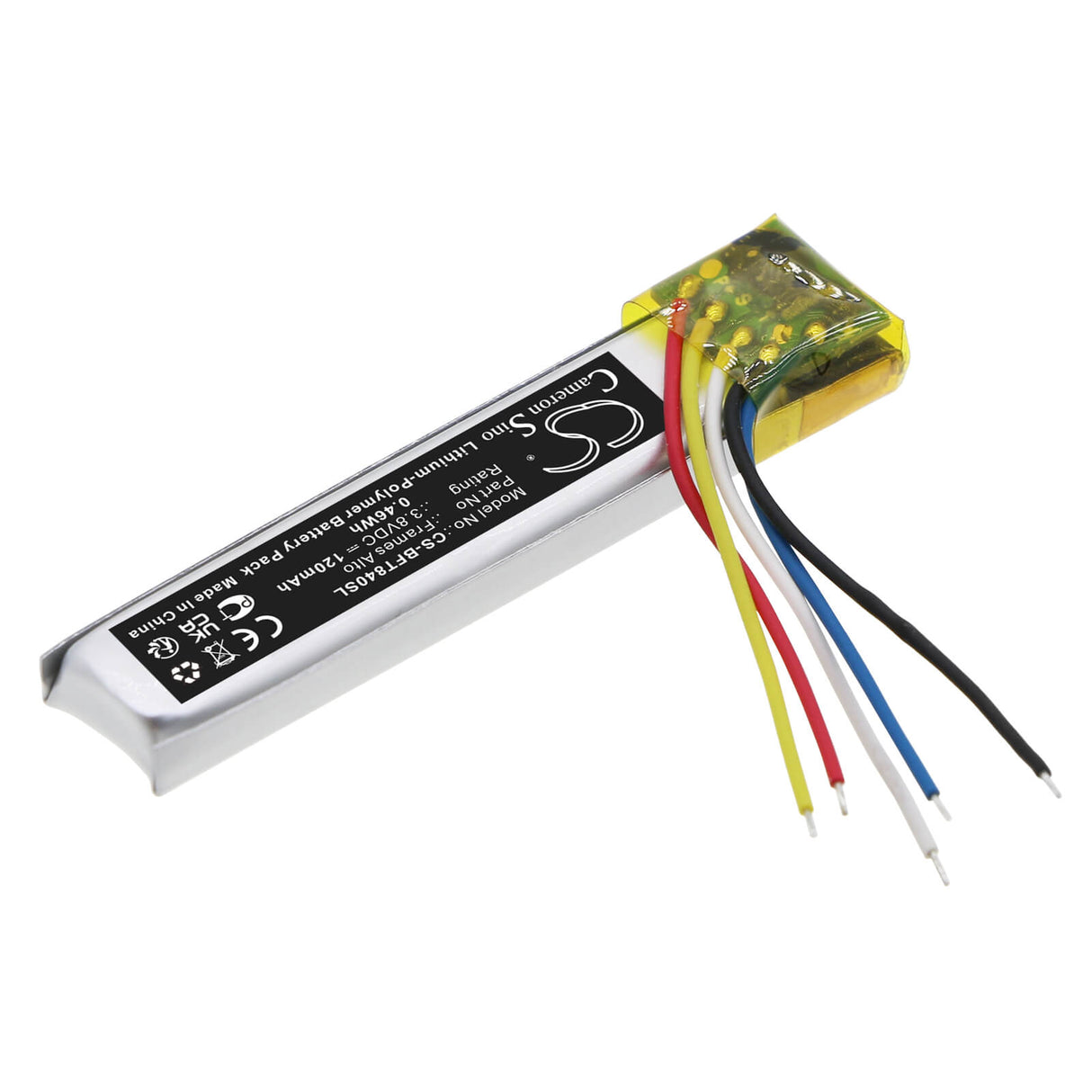 3.8v, Li-polymer, 120mah, Battery Fits Bose, 840667-0100, Frames Alto, 0.46wh 3D Glasses Cameron Sino Technology Limited