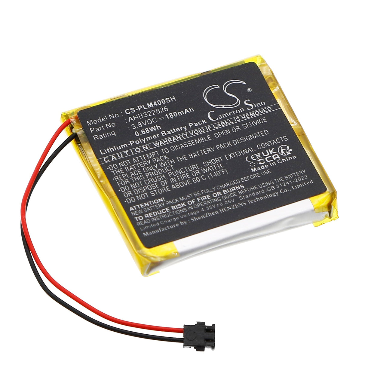 3.8V, Li-Polymer, 180mAh, Smartwatch battery fits Polar, Gps Sport Watch M400, Gps Sport Watch M430, 0.68Wh Smartwatch Cameron Sino Technology Limited