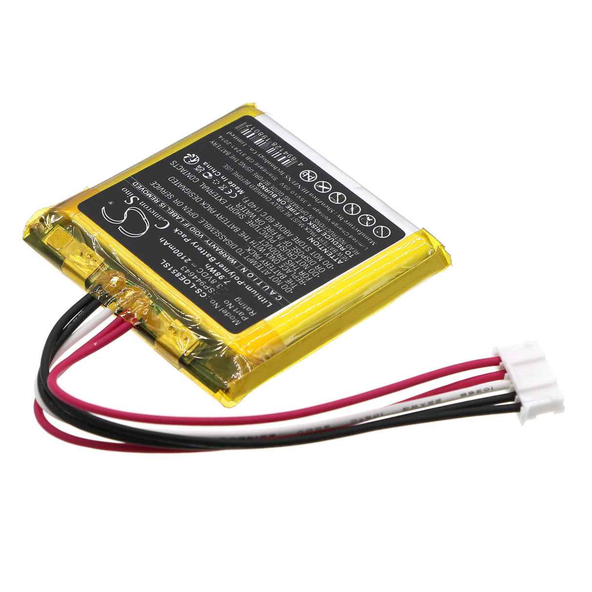 3.8V, Li-Polymère, 2100mAh, Batterie de haut-parleur compatible avec Logitech, 984-000839, 984-000851, 7.98Wh Haut-parleur Cameron Sino Technology Limited
