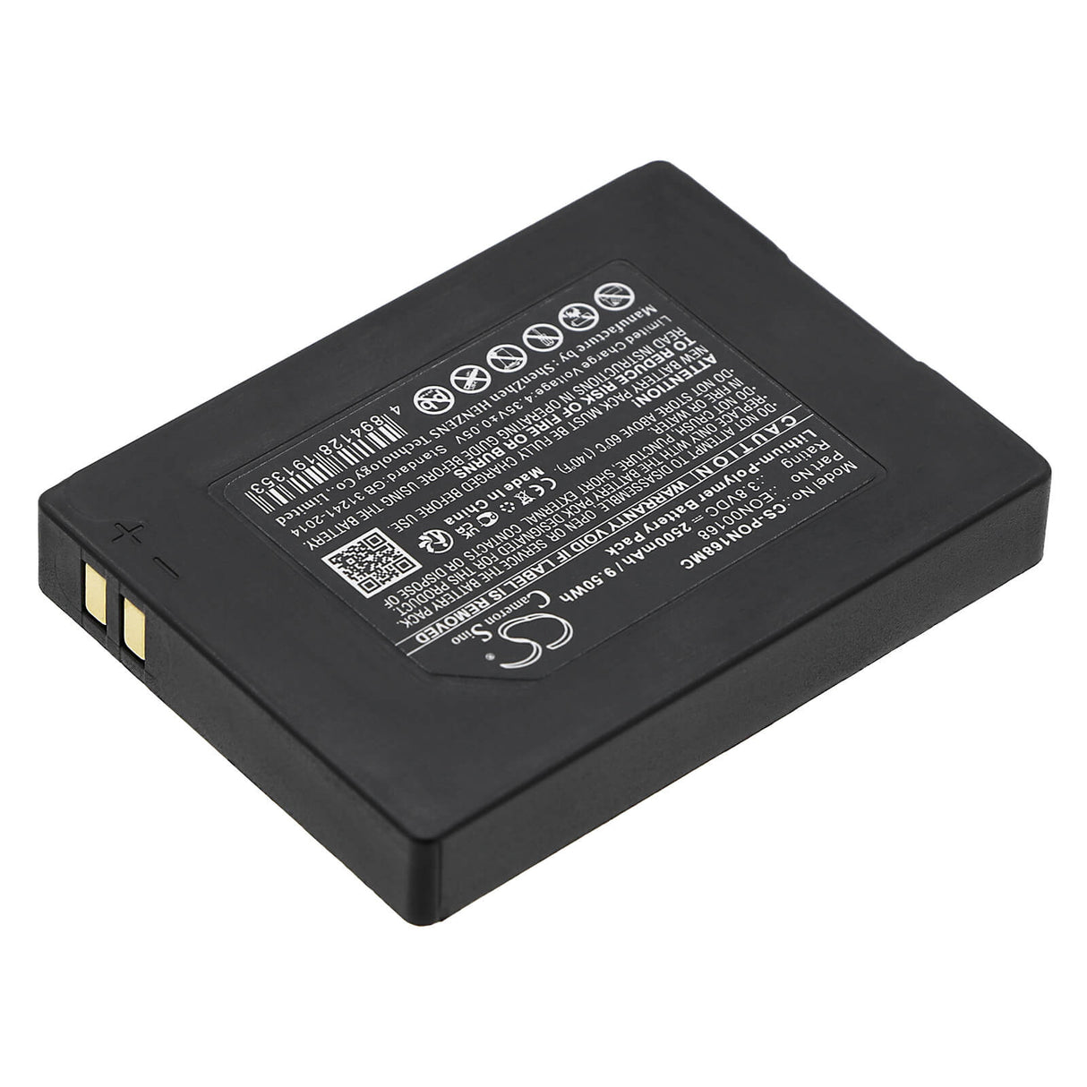 3,8v, Li-polymère, 2500mah, Batterie adaptée à Pyle, Ppbcm16, Ppbcm18, 9,50wh Caméra corporelle Cameron Sino Technology Limited