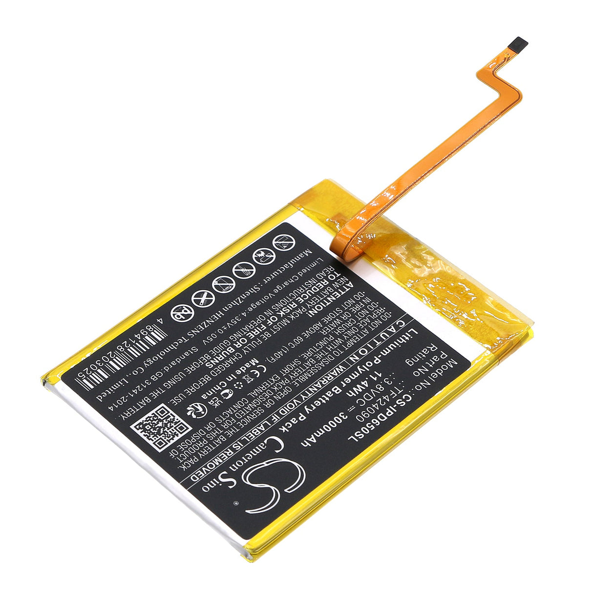 3.8V, Li-Polymer, 3000mAh, Media Player battery fits Apple, Tf424090, Ipod Video 5th 5.5 Gen 60gb, Ipod Video 5th 5.5 Gen 80gb If, 11.4Wh Media Player Cameron Sino Technology Limited