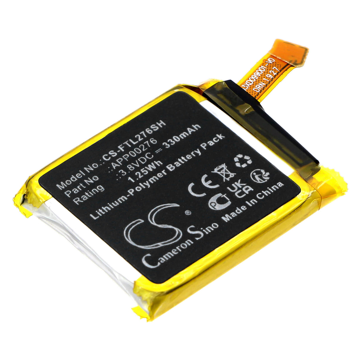 3.8v, Li-polymer, 330mah, Smartwatch Battery Fits Fossil App00276, 1.25wh Smartwatch Cameron Sino Technology Limited