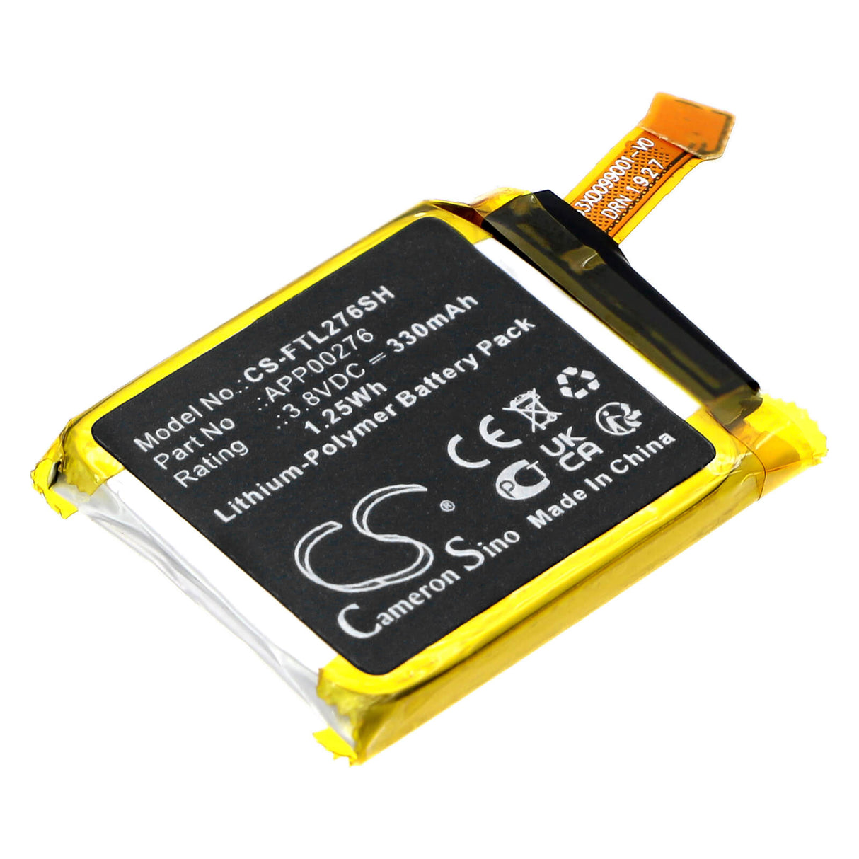 3.8v, Li-polymer, 330mah, Smartwatch Battery Fits Fossil App00276, 1.25wh Smartwatch Cameron Sino Technology Limited