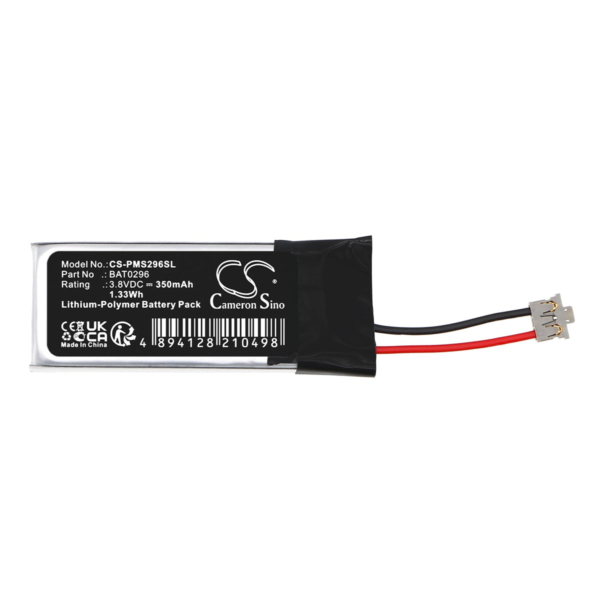 3.8V, Li-Polymer, 350mAh, E-cigarette battery fits Philip Morris, Iqos, 1.33Wh E-cigarette Cameron Sino Technology Limited