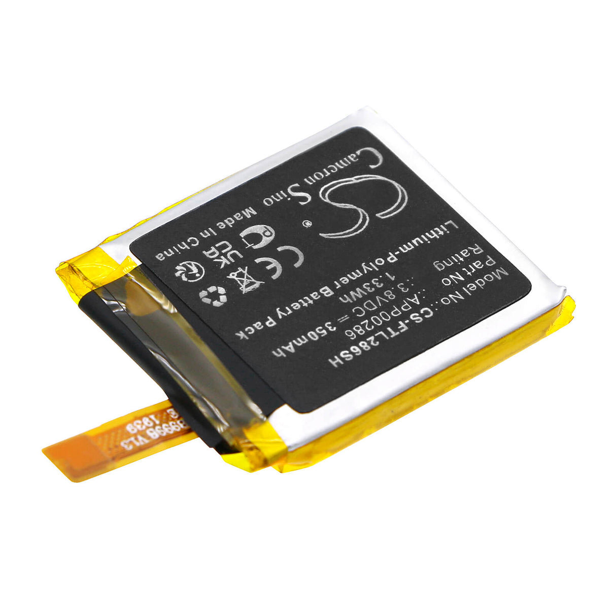 3.8v, Li-polymer, 350mah, Smartwatch Battery Fits Puma Dw9k1, Dw9p1, 1.33wh Smartwatch Cameron Sino Technology Limited