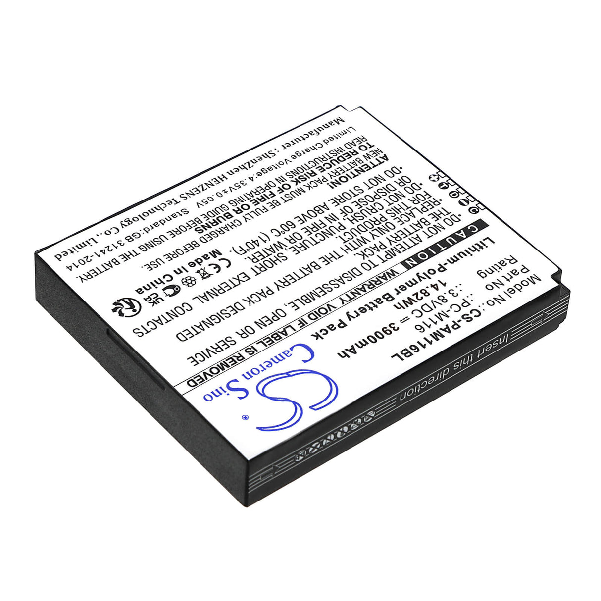 3,8V, Li-Polymer, 3900mAh, batterie de terminal de paiement s'adapte à Pax, Pc-m116, X3s, X5, 14,82Wh Terminal de paiement Cameron Sino Technology Limited