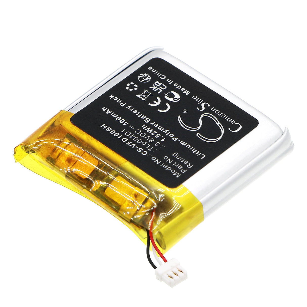 3.8V, Li-Polymer, 400mAh, Smartwatch Battery fits Vodafone, Disney Neo, 1.52Wh Smartwatch Cameron Sino Technology Limited