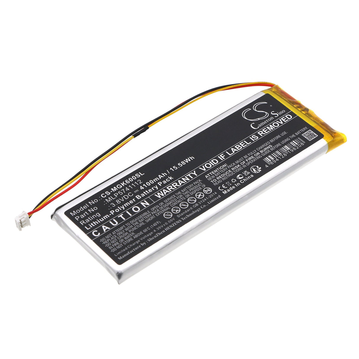 3.8V, Li-Polymer, 4100mAh, Keyboard,Mouse Battery fits Melgeek, Mojo60, 15.58Wh Keyboard,Mouse Cameron Sino Technology Limited
