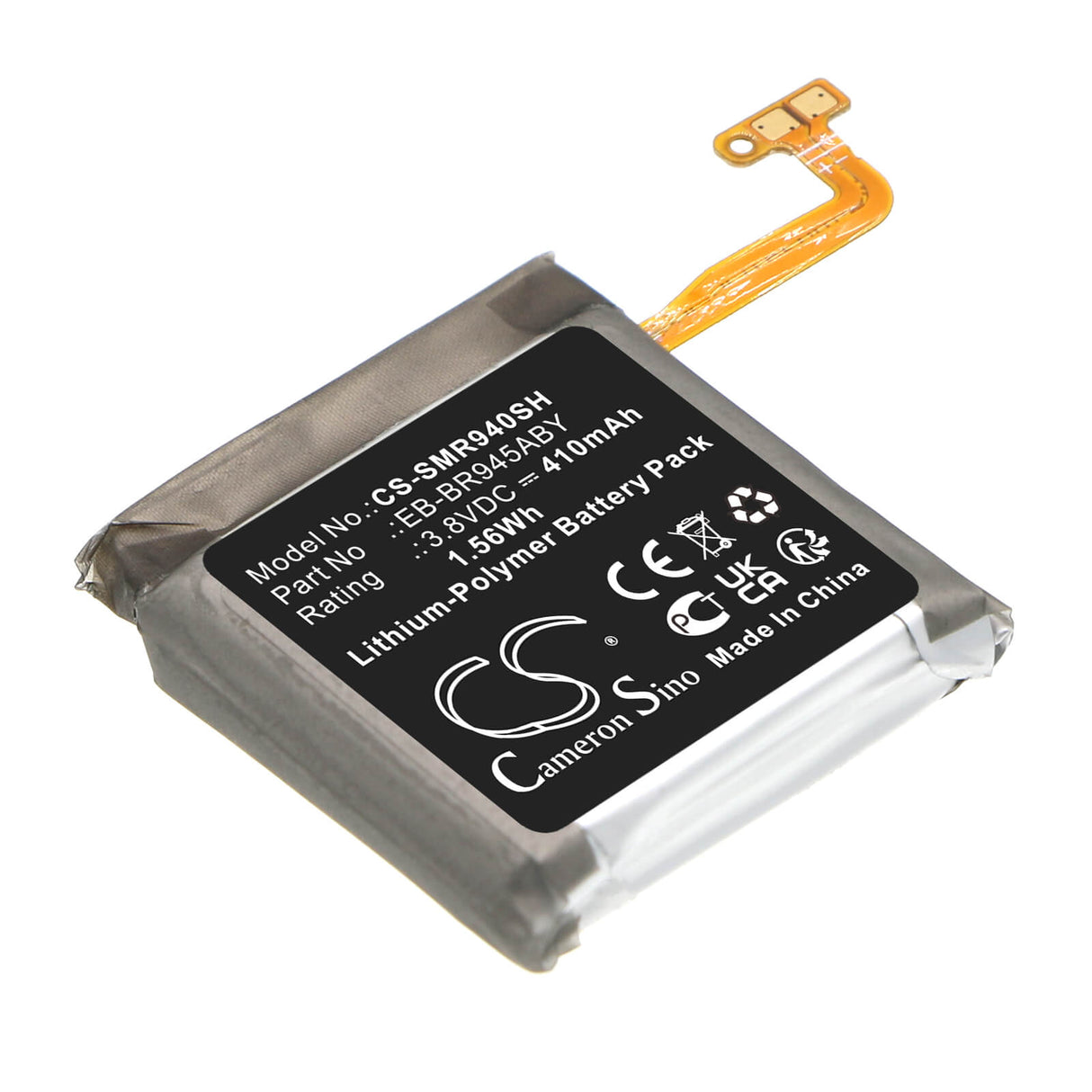 3.8v, Li-polymer, 410mah, Smartwatch Battery Fits Samsung, Galaxy Watch 6 44mm, M-r940, 1.56wh Smartwatch Cameron Sino Technology Limited
