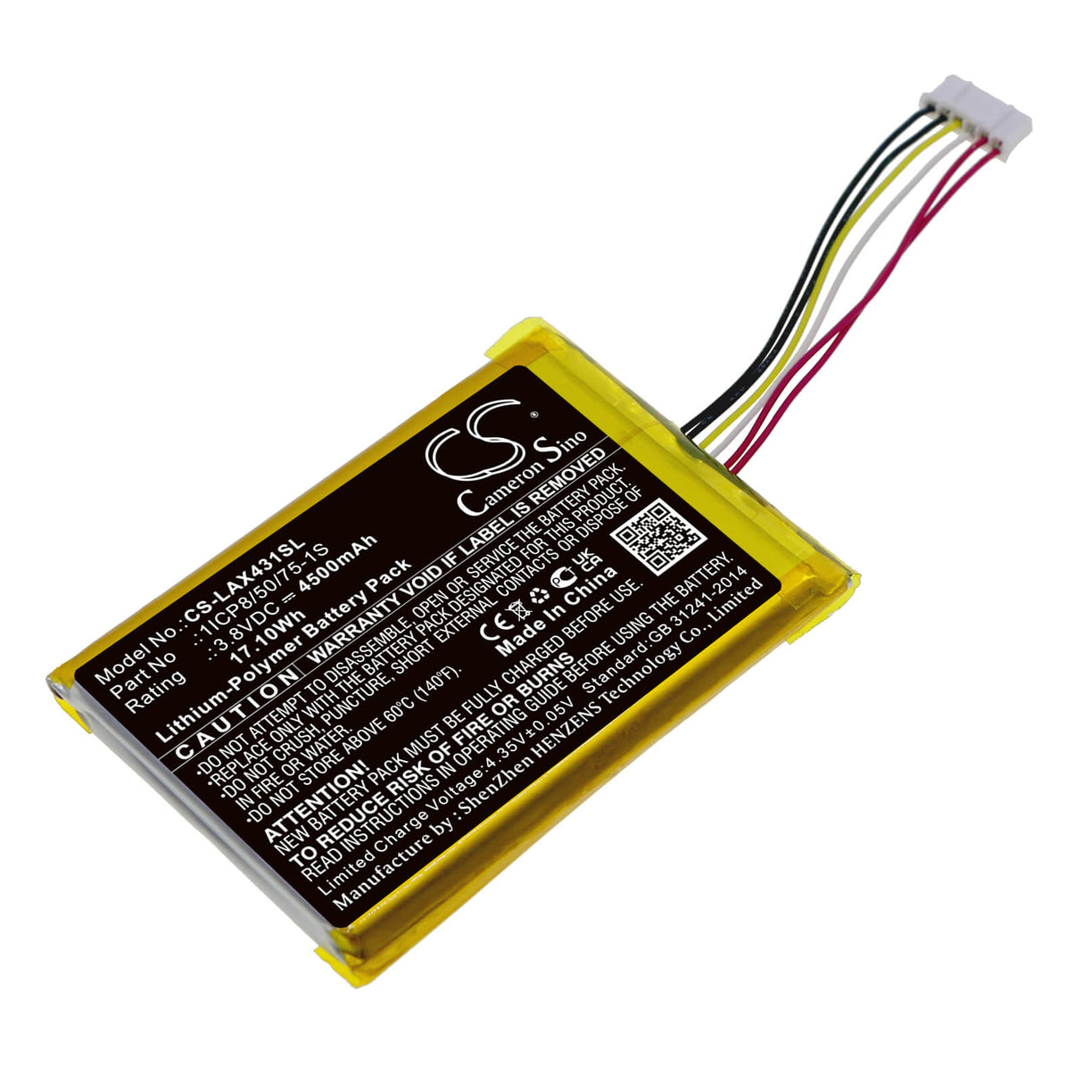 3.8v, Li-polymer, 4500mah, Diagnostic Scanner Battery Fits Launch, X431 Pro Mini V3.0, 17.10wh Diagnostic Scanner Cameron Sino Technology Limited