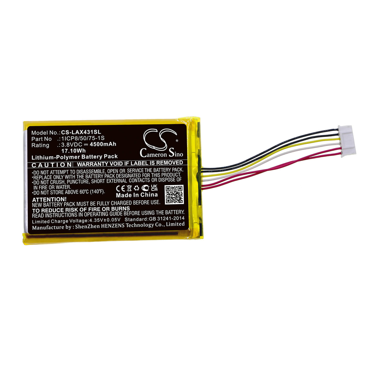 3.8v, Li-polymer, 4500mah, Diagnostic Scanner Battery Fits Launch, X431 Pro Mini V3.0, 17.10wh Diagnostic Scanner Cameron Sino Technology Limited