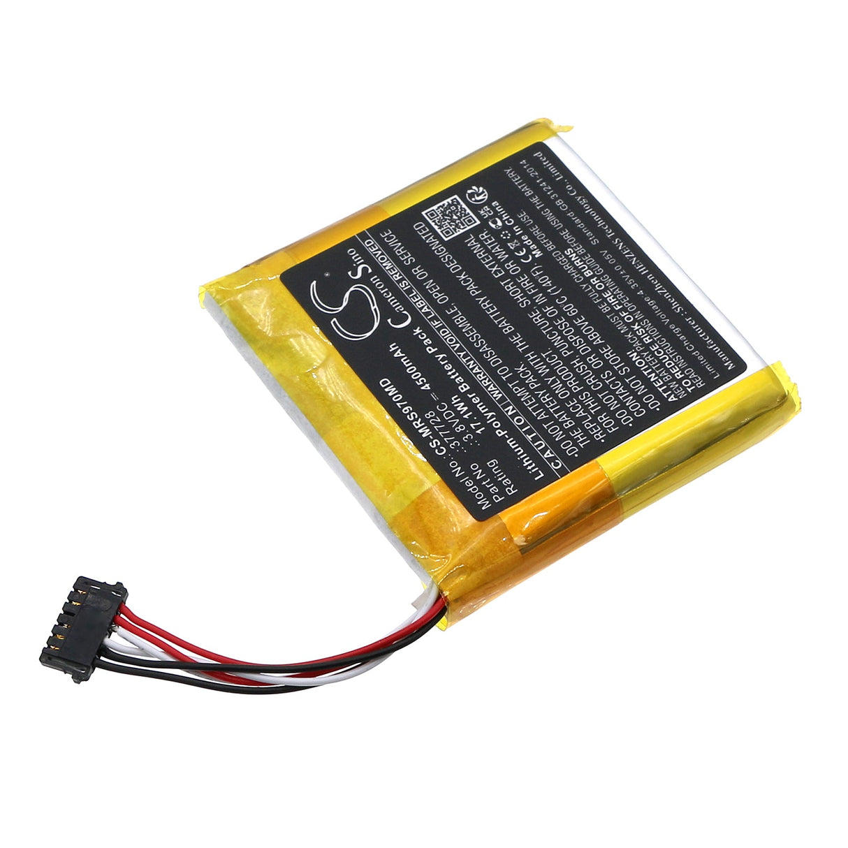 3,8V, Li-Polymère, 4500mAh, Batterie médicale compatible avec Masimo, 27058, Oxymètre de pouls Rad-97, Rad 97 Oxymètre de pouls, 17,1Wh Médical Cameron Sino Technology Limited (Médical)