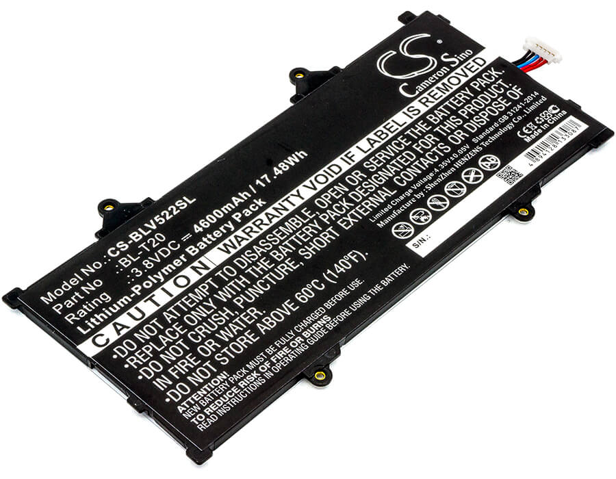 3.8V, Li-Polymer, 4600mAh, Tablet battery fits Lg, Bl-t20, G Pad X 8.0, G Pad X 8.0 Lte, 17.48Wh Tablet Cameron Sino Technology Limited