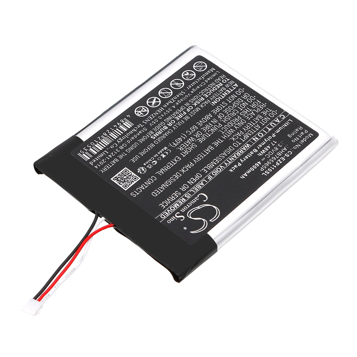 3,8 V, Li-Polymère, 4600 mAh, batterie de caméra de sécurité domestique compatible avec Ezviz, Cs-dp1c, Cs-dp1c-4a1wpfbsr, 17,48 Wh Caméra de sécurité domestique Cameron Sino Technology Limited
