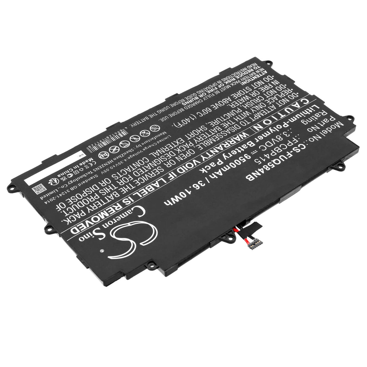 3.8v, Li-polymer, 9500mah, Battery Fits Fujitsu, Stylistic Q584, 36.10wh Notebook, Laptop Cameron Sino Technology Limited