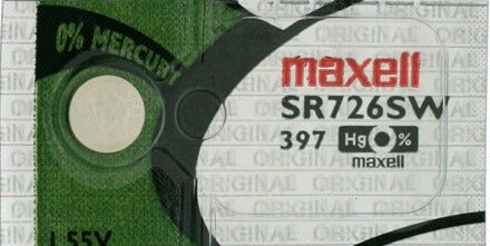 397 - Sr726sw 1.55 Volt Silver Oxide Battery Replacement Coin Cell Batteries Maxell