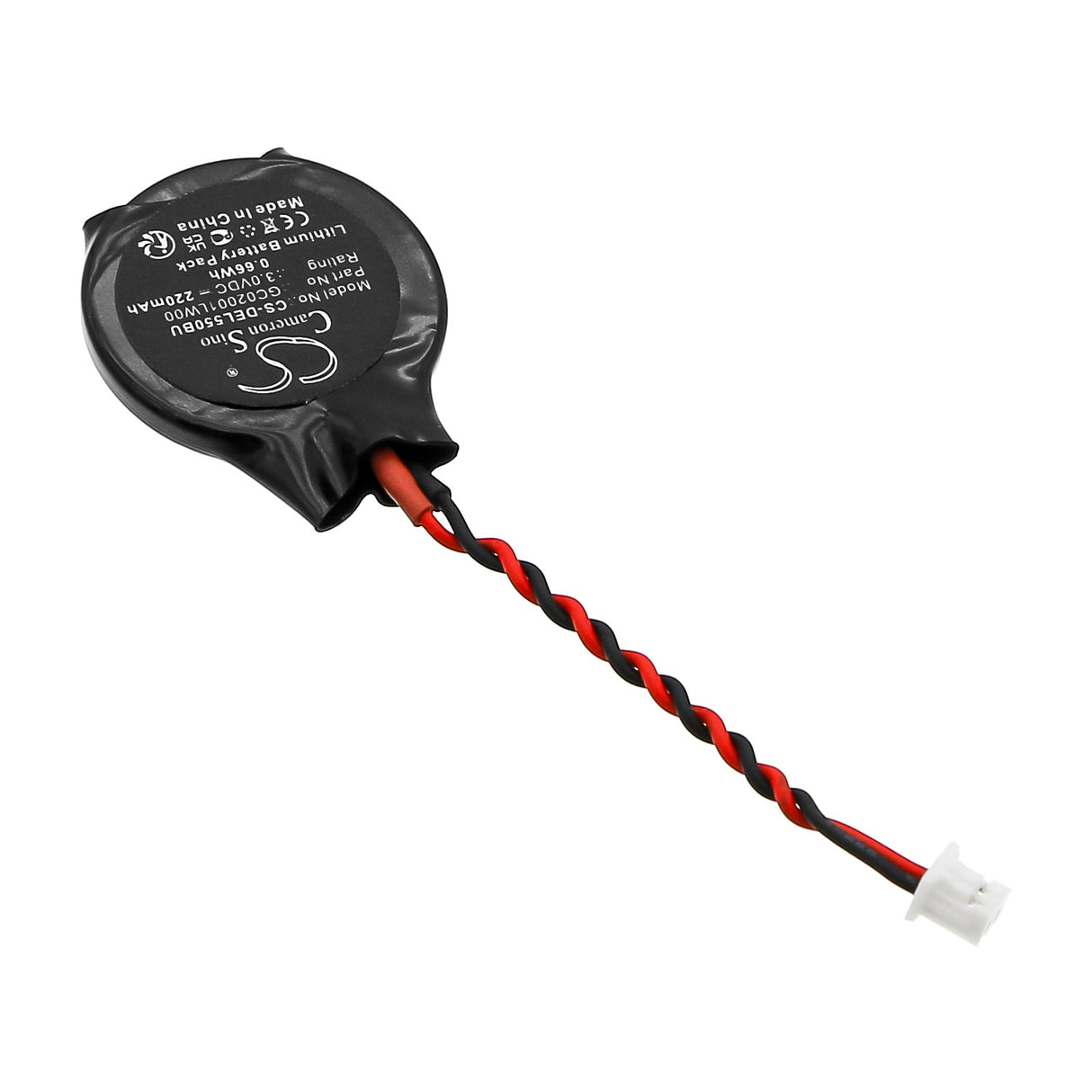 3V, Lithium, 220mAh, CMOS / Batterie de secours compatible avec Dell, Latitude E5550, Latitude E5560, 0.66Wh CMOS / BackUp Cameron Sino Technology Limited
