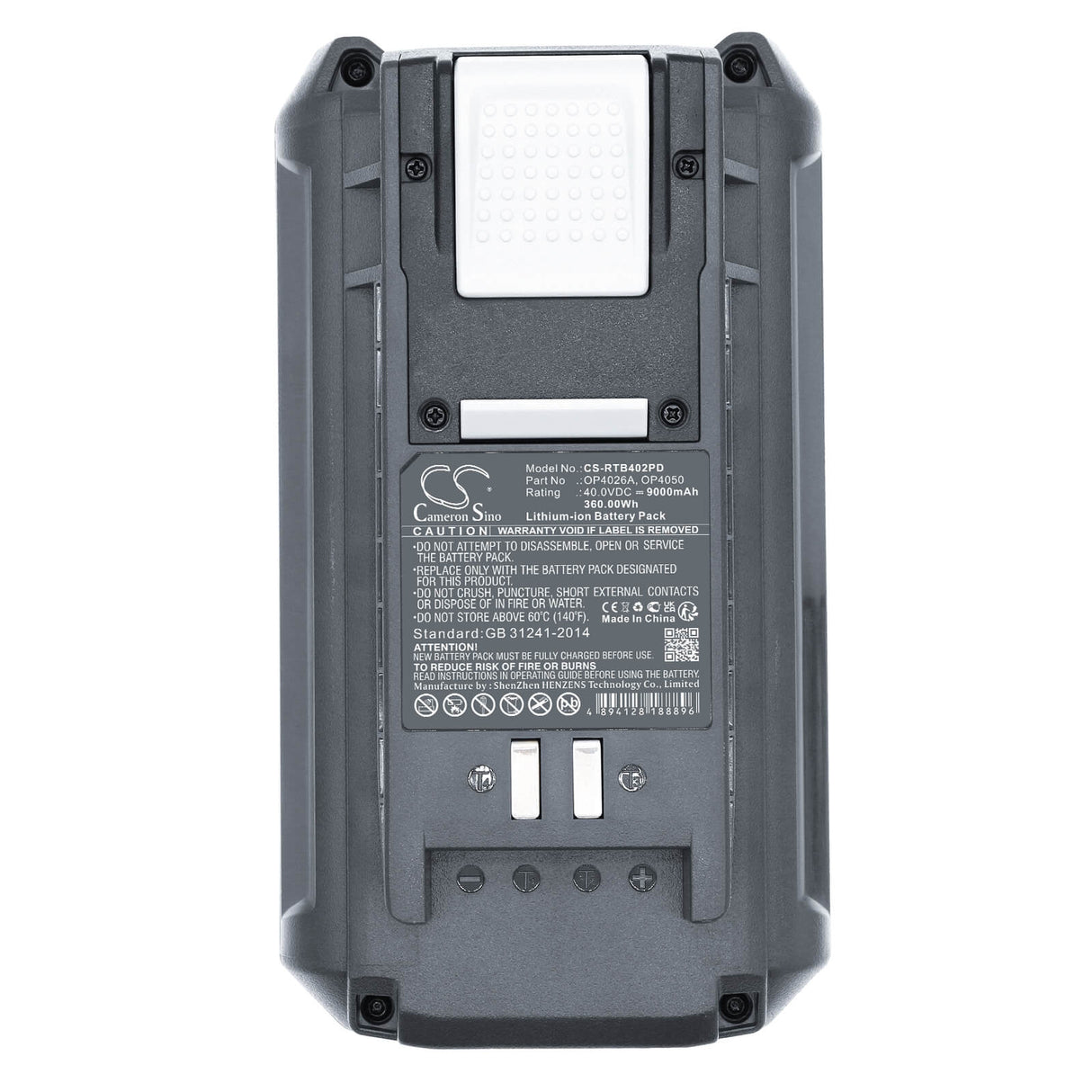 40.0V, Li-ion, 9000mAh, Power Tools battery fits Ryobi, Bpl3626, 40v 14 In Brushless Chain Saw, 40v 20 In Brushless, 360Wh Power Tools Cameron Sino Technology Limited (Dangerous Goods)