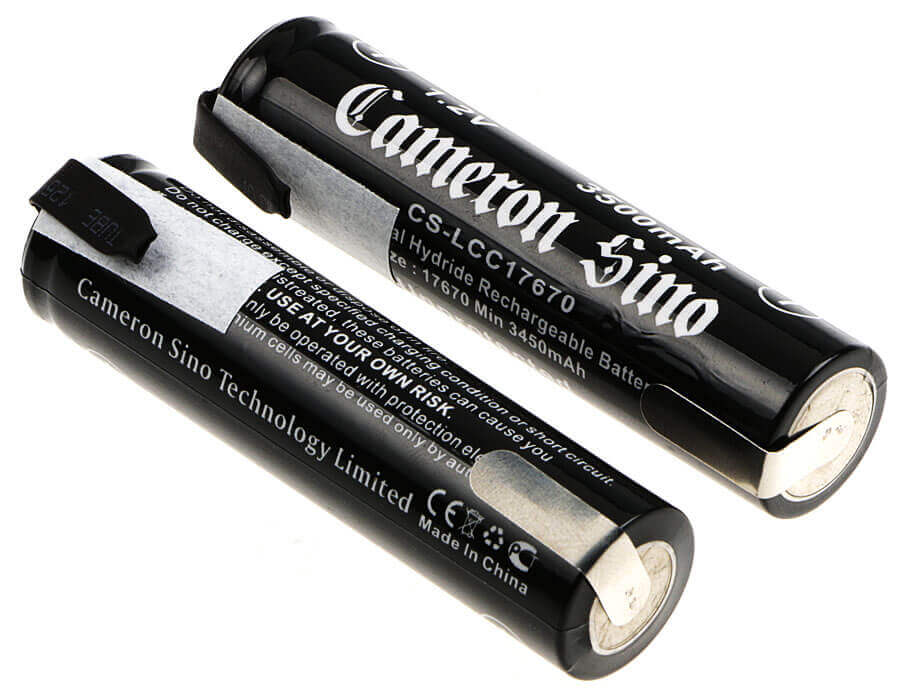 17670, 4/3a Battery, Nimh, 2pcs Pack With Solder Tabs 1.2v, 3500mah - 4.20wh 17670 Cameron Sino Technology Limited (Suspended)