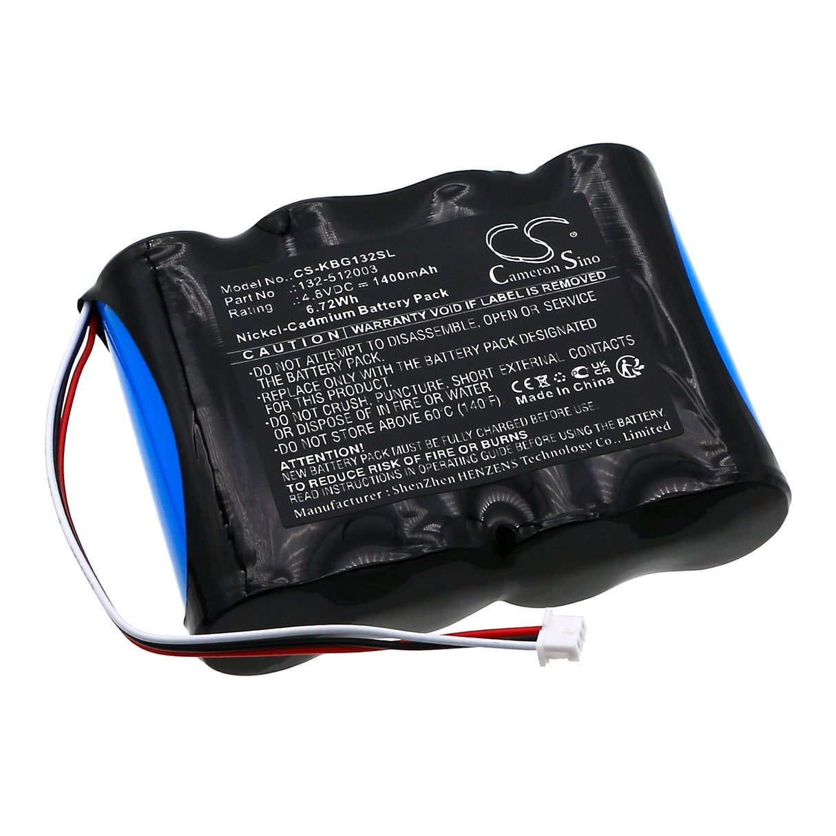 4.8V, Ni-CD, 1200mAh, batterie Smart Home compatible avec Kaba, 132-512003, Fdu G4, 5.76Wh Smart Home Cameron Sino Technology Limited