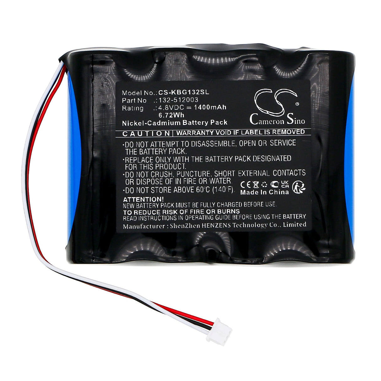 4.8V, Ni-CD, 1200mAh, batterie Smart Home compatible avec Kaba, 132-512003, Fdu G4, 5.76Wh Smart Home Cameron Sino Technology Limited