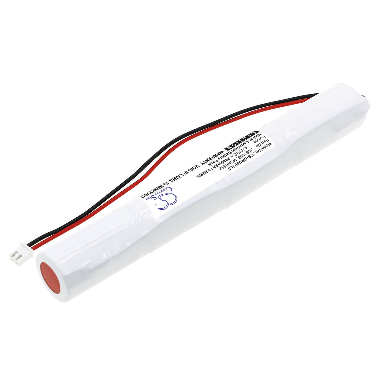 4,8V, Ni-CD, 2000mAh, Batterie d'éclairage d'urgence compatible avec Legrand, 61093, Ip66 Eco1, 9,60Wh Éclairage d'urgence Cameron Sino Technology Limited