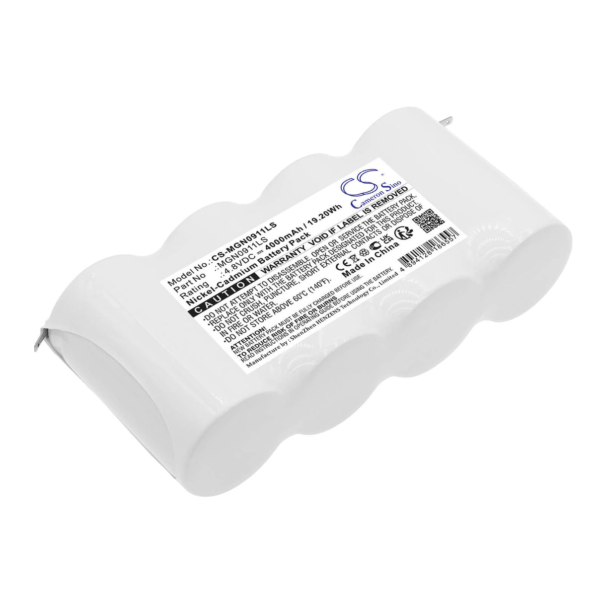 4.8V, Ni-CD, 4000mAh, Batterie d'éclairage de secours compatible avec Schneider, 4dh4.0la3, 4dh4.ot3, 19.20Wh Éclairage de secours Cameron Sino Technology Limited