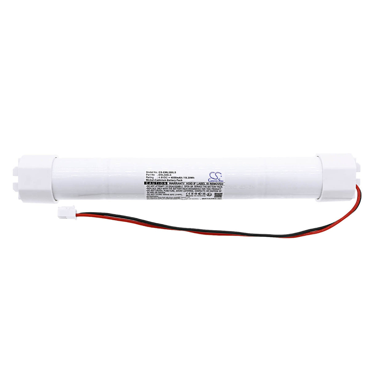4.8V, Ni-CD, 4000mAh, batterie d'éclairage d'urgence compatible avec Cameron Sino Technologies, CS-EML588LS, 19.20Wh Éclairage d'urgence Cameron Sino Technology Limited