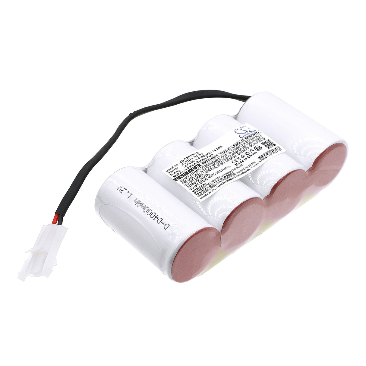 4,8V, Ni-CD, 4000mAh, batterie d'éclairage de secours compatible avec Thorn Voyager, Lite-plan, 4vtd70 787296, Hrn/4-k, 19,2Wh Éclairage d'urgence Cameron Sino Technology Limited