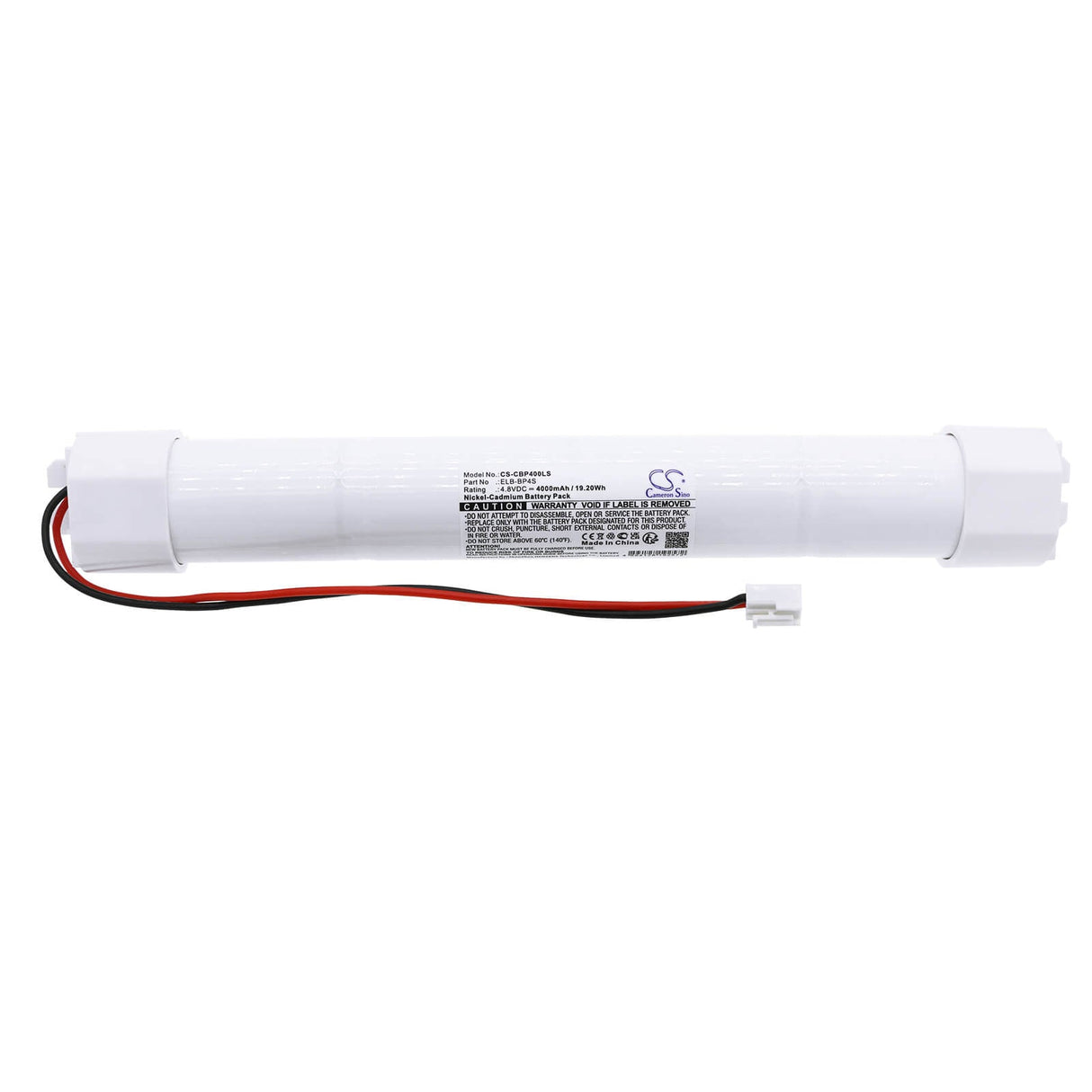 4.8V, Ni-CD, 4000mAh, Batterie d'éclairage d'urgence compatible avec Pierlite, Clipsal, Luxalite, Bp4s, Cd28, Db136, 19.20Wh Éclairage d'urgence Cameron Sino Technology Limited