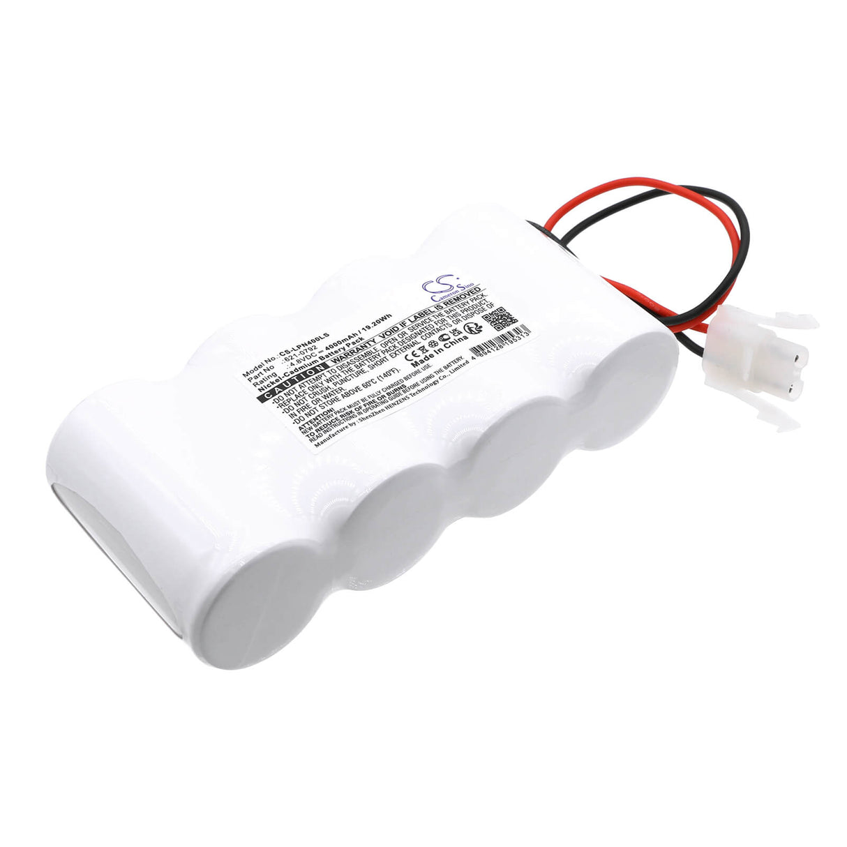4,8V, Ni-CD, 4000mAh, batterie d'éclairage de secours compatible avec Lite-plan, Thorn, 3409, Hrn/4, Hrn/4-k, 19,2Wh Éclairage de secours Cameron Sino Technology Limited