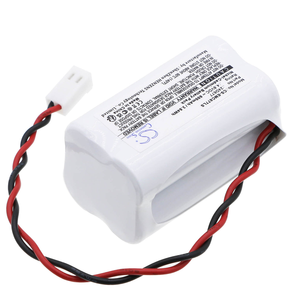 4.8V, Ni-CD, 800mAh, Batterie d'éclairage de secours compatible avec Dual-lite, 24d677, As80, As80i, 3.84Wh Éclairage de secours Cameron Sino Technology Limited