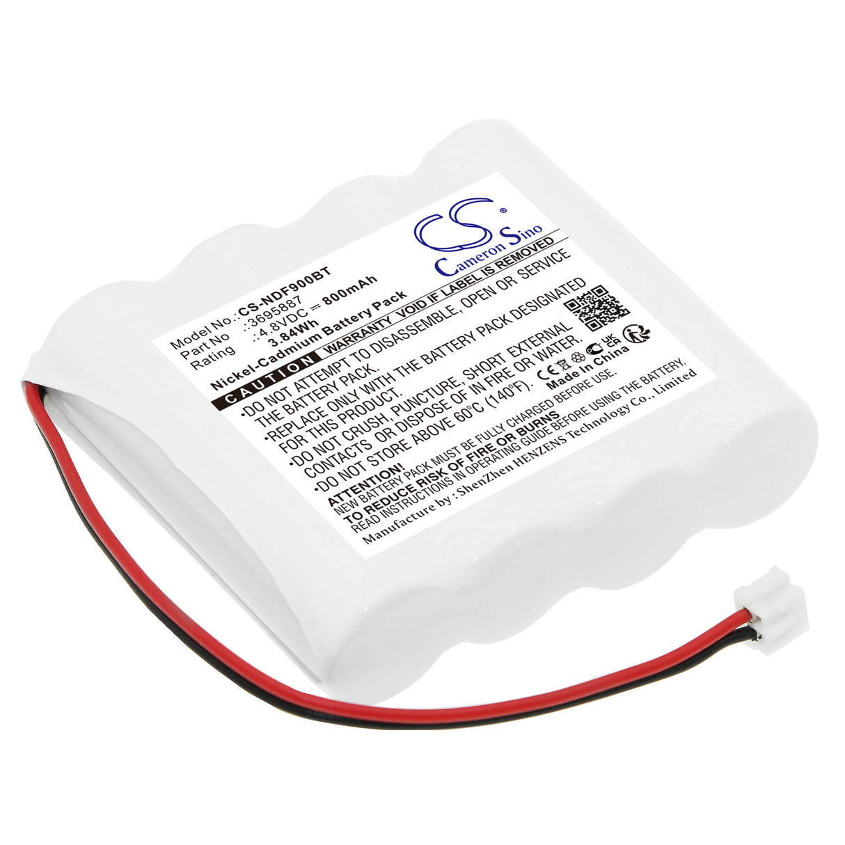4.8v, Ni-cd, 800mah, Alarm Battery Fits Indexa, Repeater 9000fr 35516, 3.84wh Alarm System Cameron Sino Technology Limited